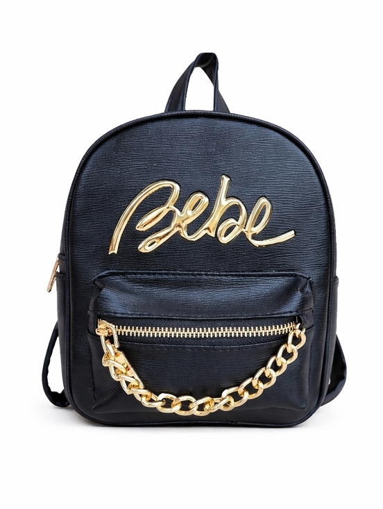 NWOT Bebe Gianna Backpack - Black/Gold main image 8